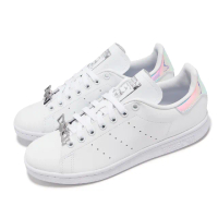 【adidas 愛迪達】休閒鞋 Stan Smith J 大童 女鞋 白 史密斯 皮革 小白鞋 愛迪達(IF0104)