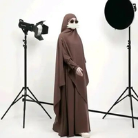 Naima by Zakia | gamis syar'i| gamis casual | gamis only | gamis wudhu friendly S brown sugar GO