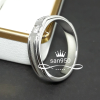 S893 Cincin Pria Emas Putih Kuning Original Palladium Platinum Perak - Nikah, Tunangan, Kawin