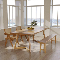 【免運】可開發票 現代簡約實木家用茶桌 侘寂風原木大板茶桌椅辦公室泡茶桌椅組合