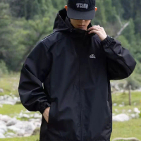 Jaket Perlindungan Matahari Sutera Ais untuk Lelaki dan Wanita, Jenama Bergaya, Bertudung Nipis Musi