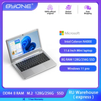 BYONE 11.6 Inch Mini Laptop Intel N4000 Cheap laptop 8GB RAM 256GB SSD Student Office Small Portable