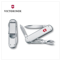 VICTORINOX 瑞士維氏 瑞士刀 Money Clip 5用 74mm 銀(含紙鈔夾) 0.6540.16