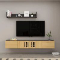 Pmnianhua Mid Century TV Stand,85'' Wall Mounted TV Cabinet,Low TV Bench Under TV Entertainment Center Shelf TV Console Table wi