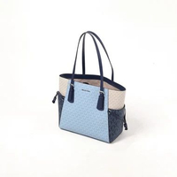 Tas MICHAEL KORS VOYAGER SIDE POCKET MONOGRAM MULTI BLUE TOTE BAG 100% ORIGINAL 38X14X28CM