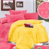 SALE! Sprei ROMEO POLKADOT KING 180/QUEEN160 Brown Sugar 180 x 200