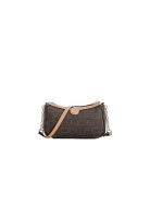 FION FION Monogram PVC with Leather Shoulder Bag