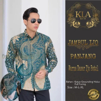 kemeja batik jambul ijo lengan panjang lapis furing premium