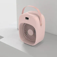 New Ice Color Water-cooled Fan Mini Household Table Humidification Fan USB Charging Portable Portable Air Cooler