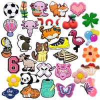 Football Shell Cow Cartoon PVC for Crocs Shoe Charms Shoe Buckle Decoration Children's Gifts Holiday Gifts Sandals Accessories