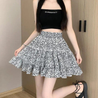💥[Q089] Chân váy xòe PHỦ ĐẦY HOA LÁ ghép tầng có lót trong dáng ngắn xinh xắn - L2M ( Top Women Fash