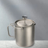 Pour-over Coffee Appliance Pot Pure Titanium Filter Mocha