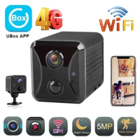 Ubox Mini WiFi/4G 5MP Camera PIR Infrared Detection Camcorders Human Presence Sensor Cam Baby Security IP Cameras 1080P 4K 2K