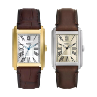 【FOSSIL】CARRAWAY系列 羅馬時標腕錶 皮錶帶 30MM 兩款可選(FS6011/FS6012)