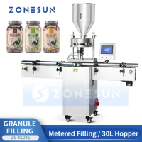 ZONESUN Automatic Volumetric Cup Granule Filling Machine Measure Cup Rotary Filler Packaging Equipment ZS-KL01S