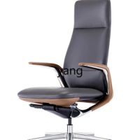 CX Leather Boss Computer Chair Business Comfortable Long Sitting Office Reclining Home