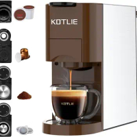 Single Serve Coffee Maker, 4 in1 Espresso Machine Original/K cups/L'OR/Ground Coffee/illy Coffee ESE, 19Bar Espresso Maker,