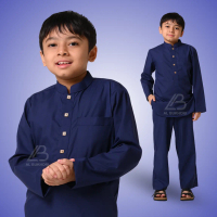 Al Bukhori - TENCEL Koko Jubah Muslim Kurta Set Pakistan Anak Laki Laki Lengan Panjang - Kurta Othma