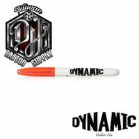 DH專業紋身器材:Dynamic Red Sharpie -Single Marker美國D牌刺青記號筆.手繪筆.定稿筆