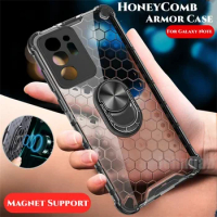 S23 S24 Ultra Transparent Magnet Case For Samsung Galaxy S24 S23 S21 FE S22 S20 Note 20 Ultra 10 Plus Lite ShockProof Cover Case