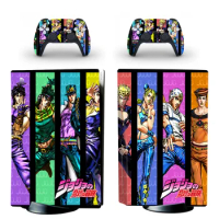 PS PS5 Disk Skin Sticker Vinyl JoJo's Bizarre Adventure PS5 Standard Disc Sticker for PlayStation 5 Console and 2 Controllers