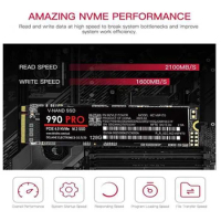 1 Piece 128G 990 PRO M.2 2280 SSD Pcie 4.0 Nvme Gaming Internal Hard Drive Black PCB For Laptop Desktop