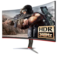 Gaming Curved Computer Monitor LED 1080P 24 Inch curve 75hz 1ms Gaming Monitor