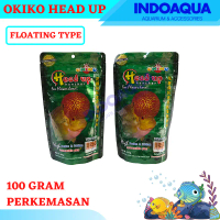 Pelet Louhan Okiko Hijau Head Up 100 Gram | Pakan Ikan Lohan Pencerah Warna Jenong Okiko Hijau | Pel