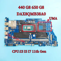 DAX8QMB38A0 Mainboard For HP ProBook 440 G8 650 G8 Laptop Motherboard with I3 I5 I7 11th Gen CPU UMA DDR4 100% Fully Tested.