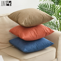 抱枕 純色科技布抱枕客廳沙發靠枕床頭靠背墊辦公室椅子靠墊腰枕套定製『XY20997』