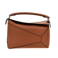 LOEWE 羅威 Small Puzzle 小款 幾何拼接包 肩背包 手提包 拼圖包 Tan 棕褐色 新款