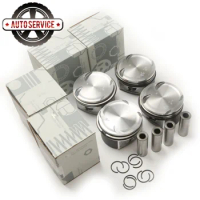 Piston Assembly 4Pcs Pistons &amp; Rings STD Φ82MM 20MM A 271 030 48 17 For Mercedes-Benz -Class (W204) C 180K M271.910 A2710300024
