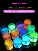 12 colors luminous powder water-based resin glue DIY long-lasting luminous UV glue coloring