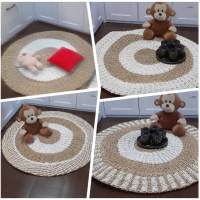 Rug karpet tikar anyaman enceng eceng gondok alas meja floor mat