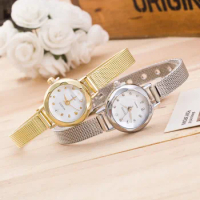 Women Ladies Stainless Steel Mesh Band Wrist Watch Multi Function Waterproof Luminous Watches Personalized Creative Watches