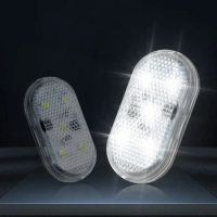 1pc Baseus Car Door Opening Warning Lights Waterproof 6 LED Safety Warn Light Flashing Auto Open Sticker
