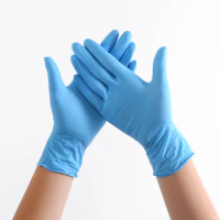 Nitrile Gloves Black 100pcs Food Grade Waterproof Allergy Free Disposable Work Safety Gloves 100% Nitrile Gloves Mechanic Glove