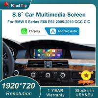 8.8' Wireless Apple CarPlay Android Auto For BMW 3 5 Series E90 E91 E60 E61 2005-2010 CCC CIC Car Multimedia Radio Linux Player
