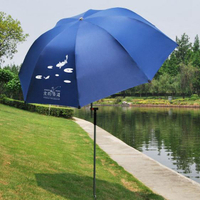 空鉤悟道全遮光釣魚傘2.4米萬向防雨新款釣魚遮陽傘防曬垂釣雨傘