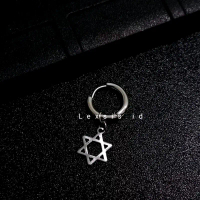 Anting Hoops Jurai Pria Ala Artis Korea Stainless D Anting 12mm