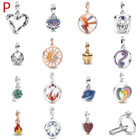 Feature 925 Silver Red Heart Love Pendant Necklace Charm Beads Eye Amulet Fit Original Snake Chain Bracelet Bangle PAN ME Series