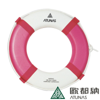 【ATUNAS 歐都納】雙色安全游泳救生圈(4613A紅/超白/泳渡溪潭/海邊水上浮具/魚雷浮標/急救圈)