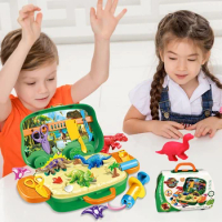 Plasticine Modeling Clay Kit DIY Colorful Plasticine Toy Box Set Plasticine Air Dry Modeling Clay for Boys and Girls for 3+ Kids