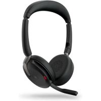 Jabra evolve2 65 flex stereo headset with Bluetooth, wireless charging pad-Noise-Cancelling ClearVoice Technology &amp; Hybrid