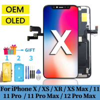 OEM OLED Lcd For iPhone X XR Xs Max 11 Pro Max 12 Pro LCD Display Touch Screen Digitizer Assembly No Dead Pixel Replacement