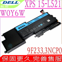 DELL W0Y6W 電池適用 戴爾 W0Y6W, 9F233, 3NPC0, XPS 15-L521 電池, 15-L521X,15 L521,L521 電池
