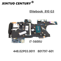 For HP Elitebook Revolve 810 G3 laptop Motherboard i7-5600U 801797-001 100% tested ok Free Shipping