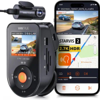 S1 Pro 2.7K Front and Rear 5G WiFi Dual Dash Cam, STARVIS 2 HDR Night Vision, 1440P 60FPS Hidden Dash Camera for Cars