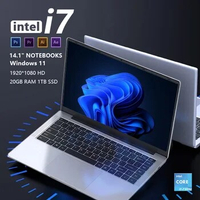 2024 Portable Gaming laptop 14.1" 1920*1080 Laptop Intel Core i7 7500U 20GB RAM 1TB 2TB SSD Windows 11 i7 Laptop PC notebook