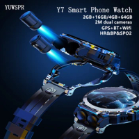 Smart Watch Y7 16GB/64GB TWS Headset GPS WiFi Positioning HR&amp;BP Pedometer Monitor Support WhatsApp Visit Chorme Smartwatch Y7